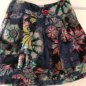 Leifsdottir tiered silk ruffle mini skirt